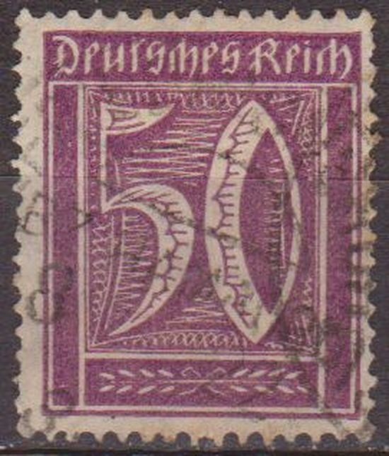 z vendido Alemania 1922 Scott 143 Sello º Cifras Numeros 50 Deutsches Reich Allemagne Duitsland Germania Germany Alemagne Deutschland
